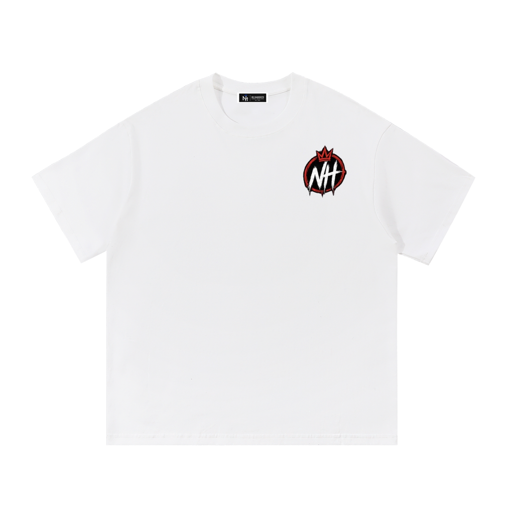 No Handouts — Red NH Crest Tee