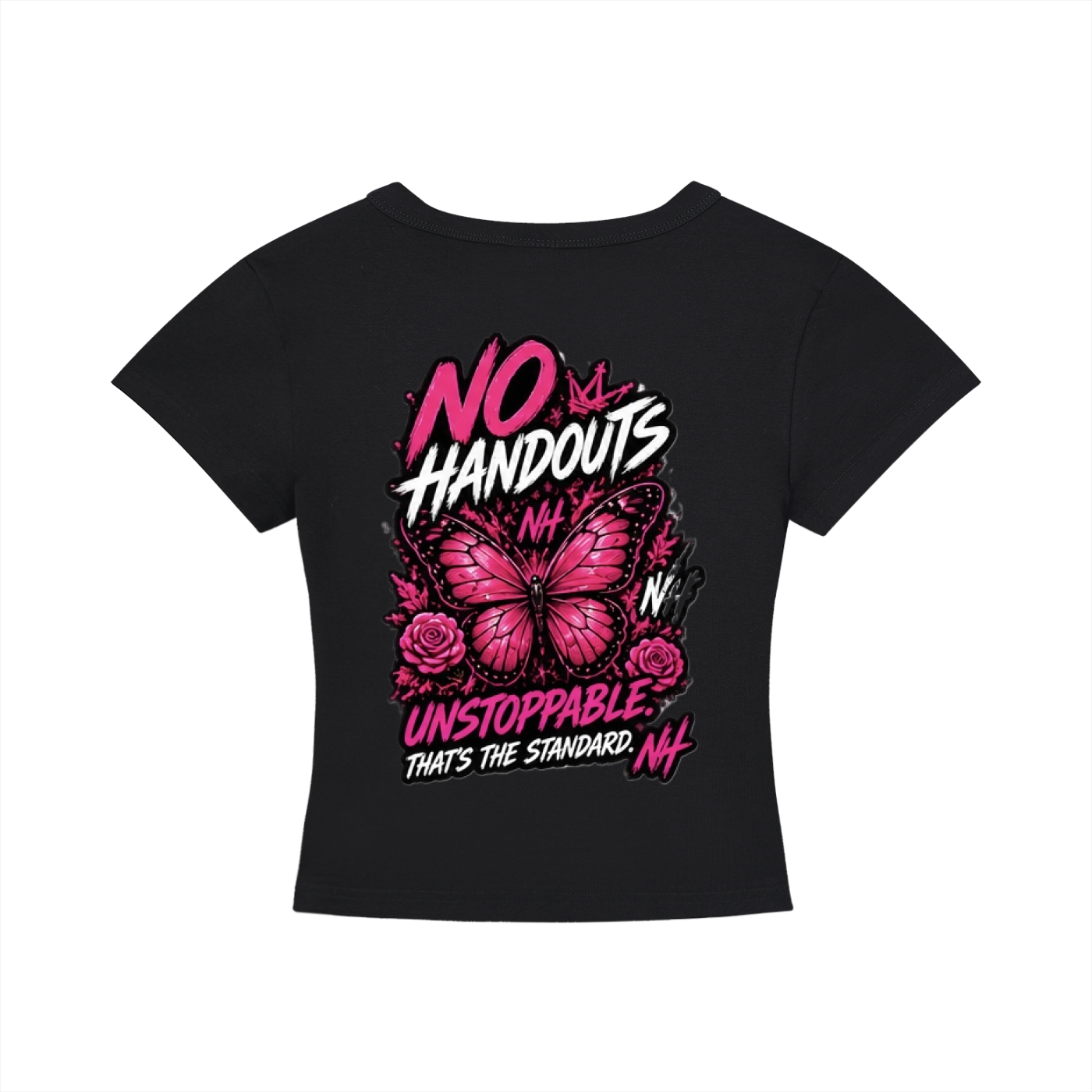 No Handouts Women's Cropped T-Shirt