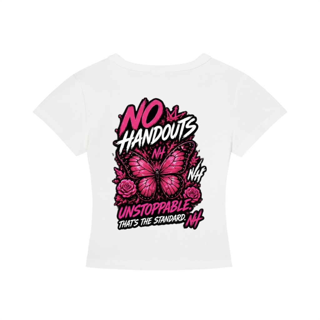No Handouts Women's Cropped T-Shirt