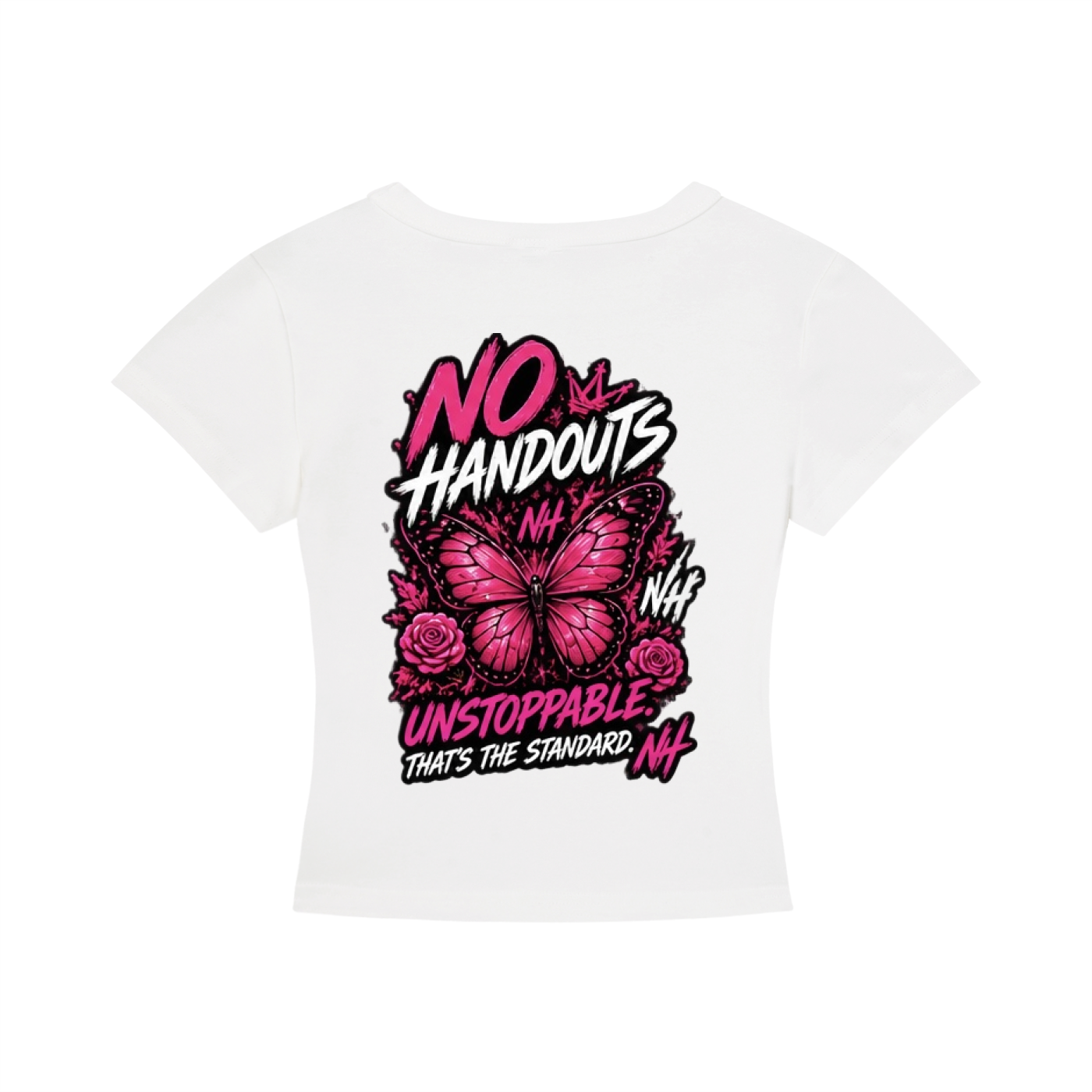 No Handouts Women's Cropped T-Shirt