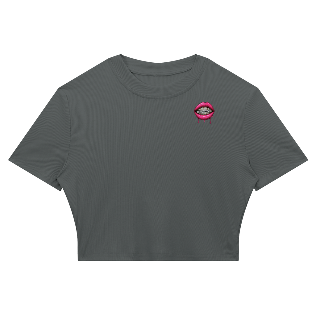 Women's Slim Ribbed Crop T-Shirt