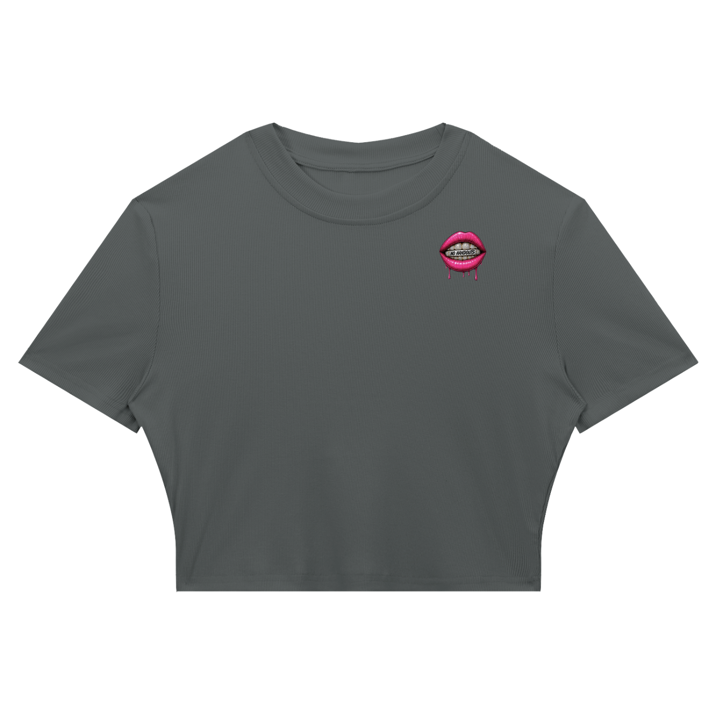 Women's Slim Ribbed Crop T-Shirt