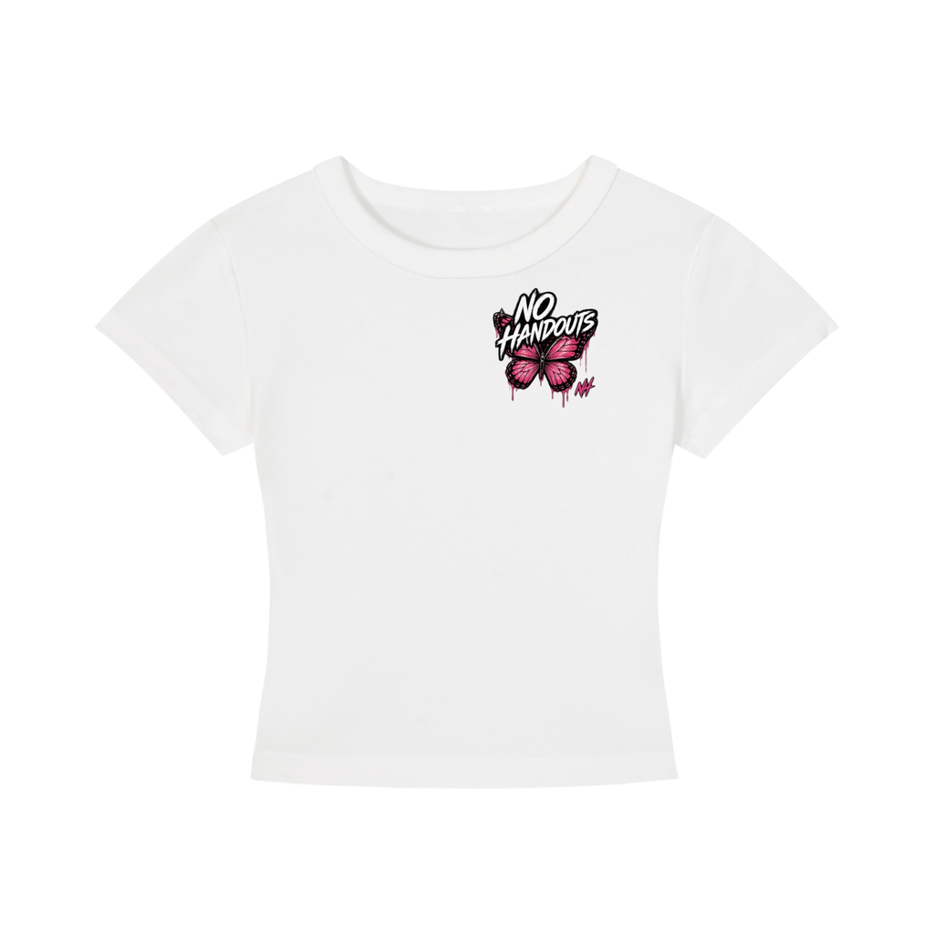 No Handouts Women's Cropped T-Shirt
