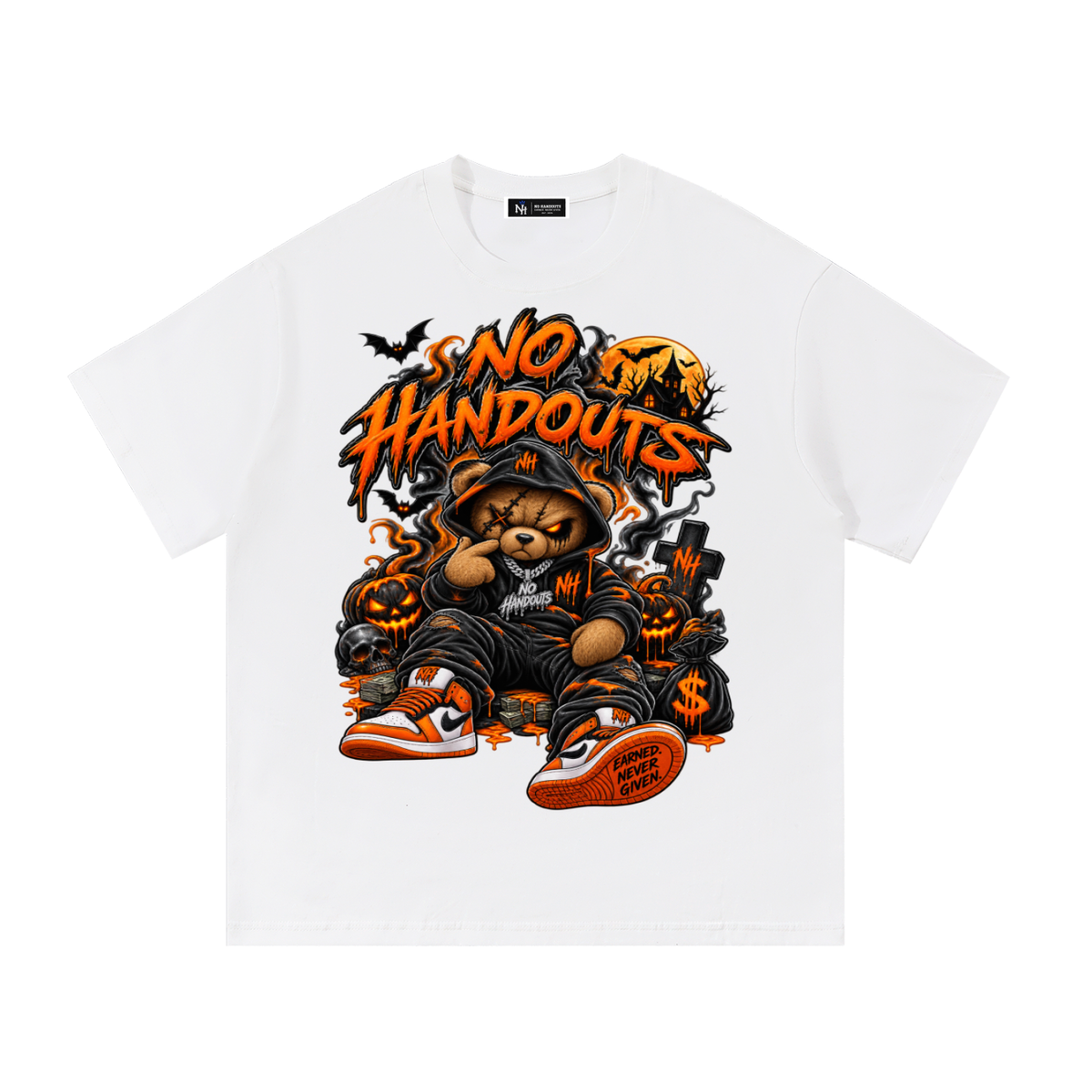 No Handouts — Halloween Bear Tee