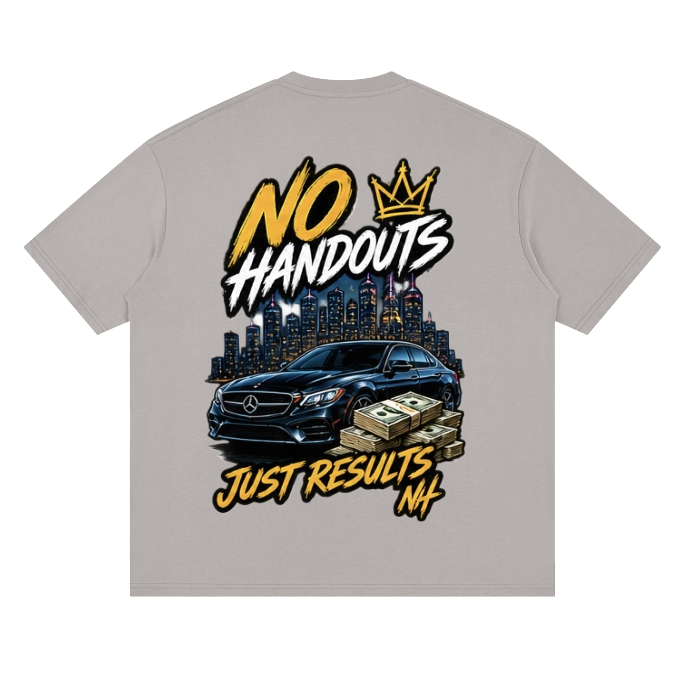 No Handouts Streetwear Loose Drop Shoulder T-Shirt