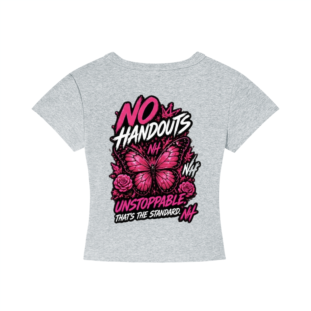 No Handouts Women's Cropped T-Shirt