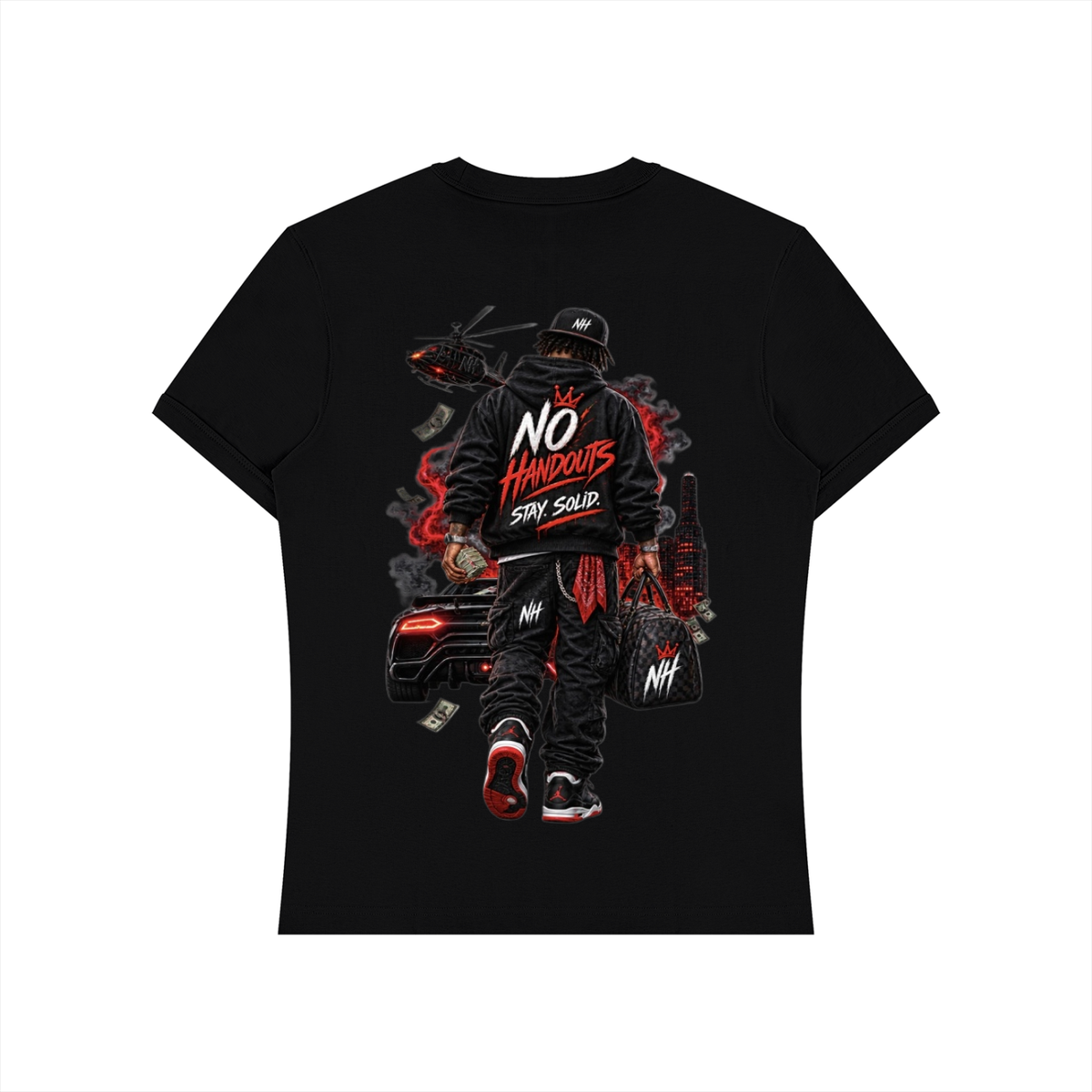 Men’s red and black
