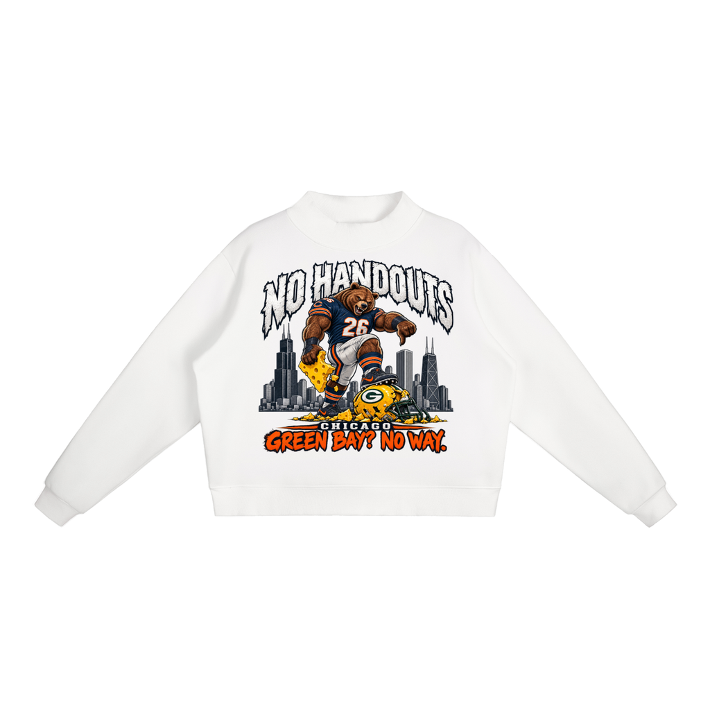 Essential Fleece Mock-Neck Crew Sweatshirt