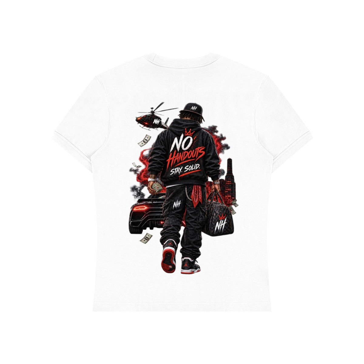 Men’s red and black