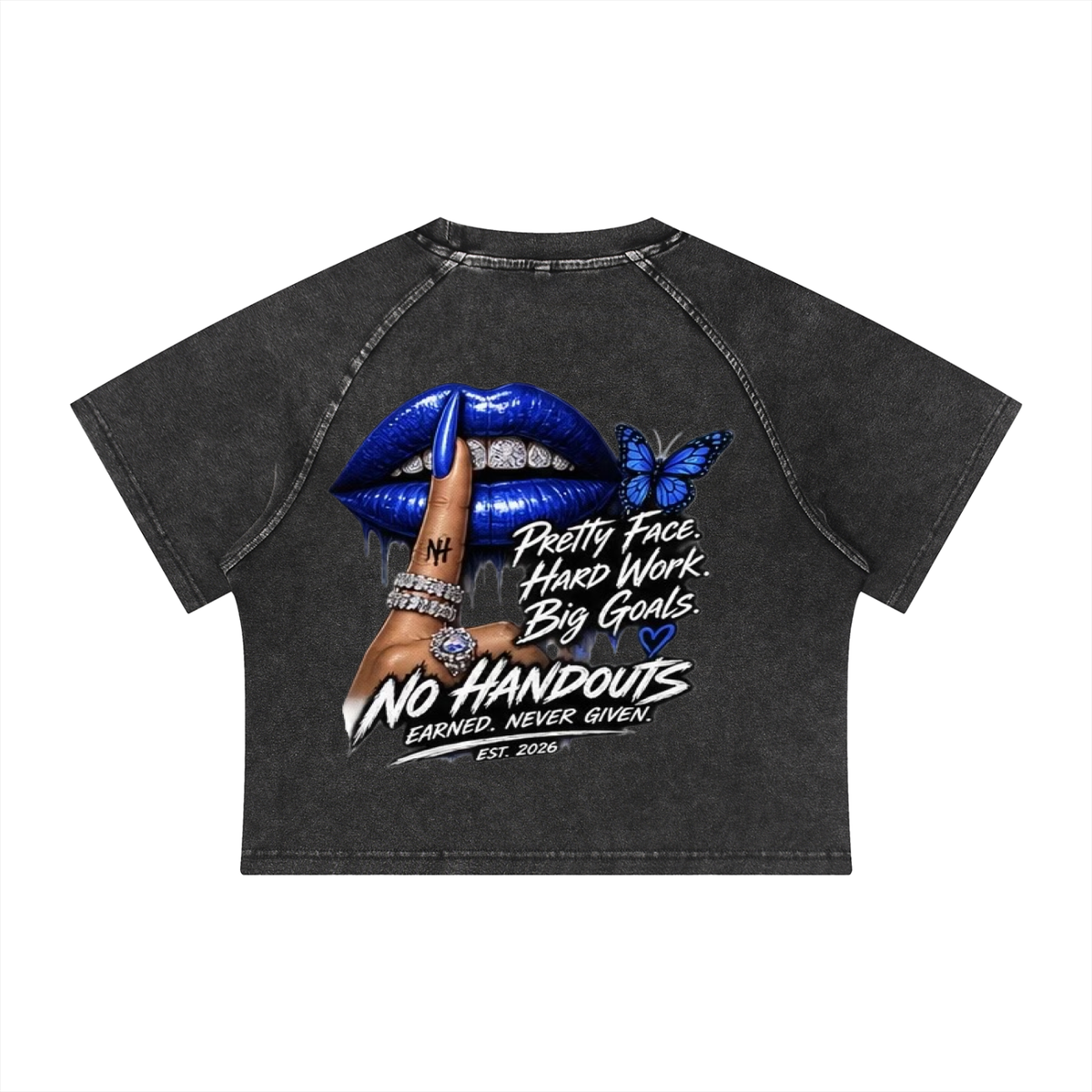 Women's Mineral Wash Raglan Crop T-Shirt