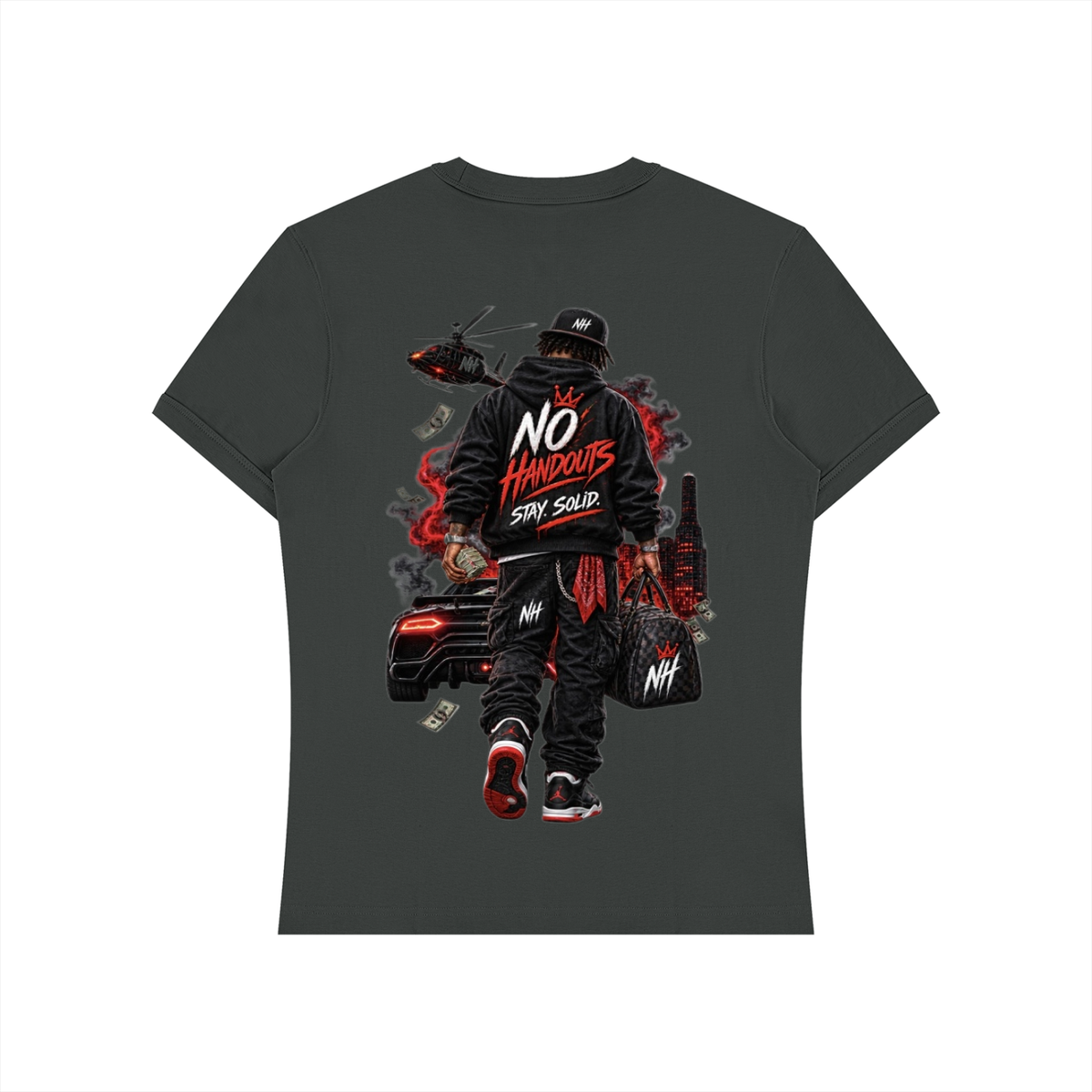 Men’s red and black