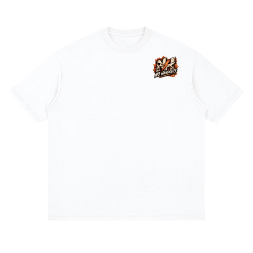 Fall No Handouts Streetwear Loose Drop Shoulder T-Shirt