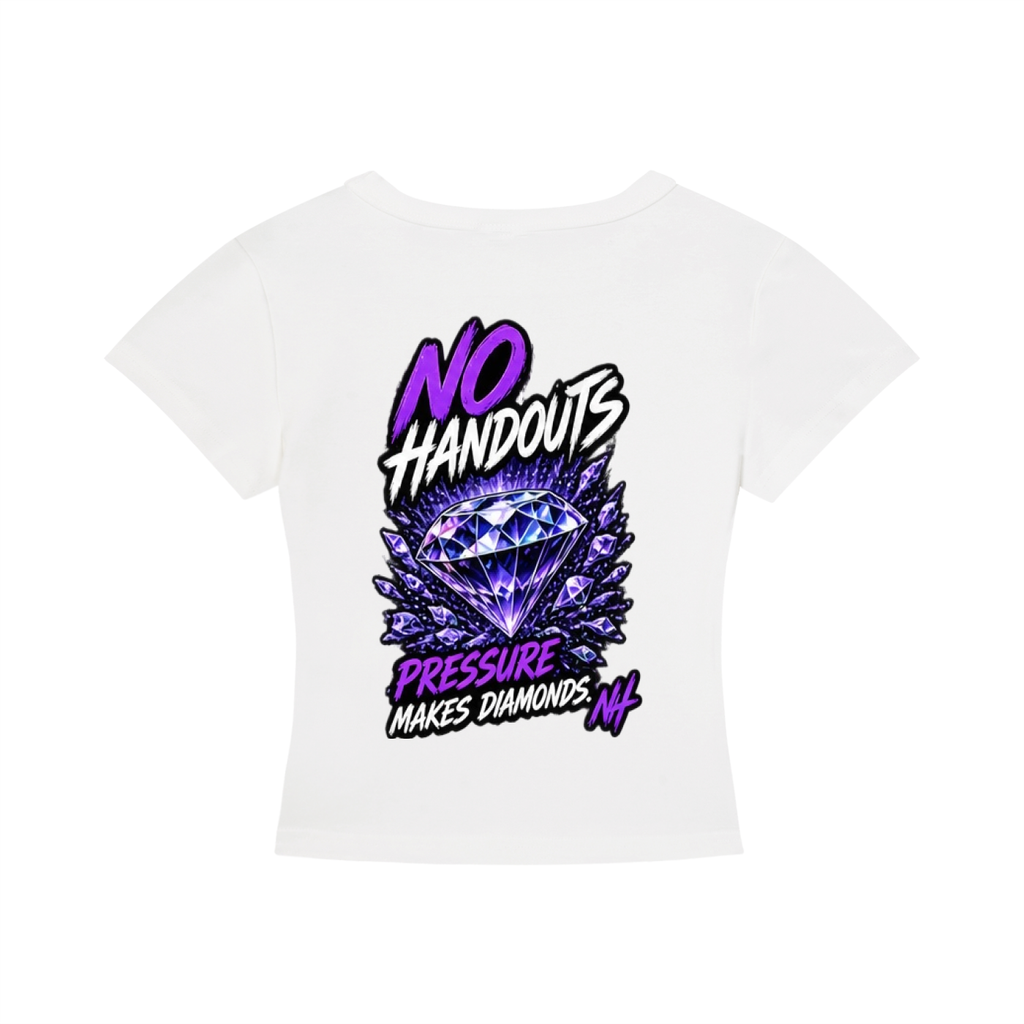 No Handouts Women's Cropped T-Shirt