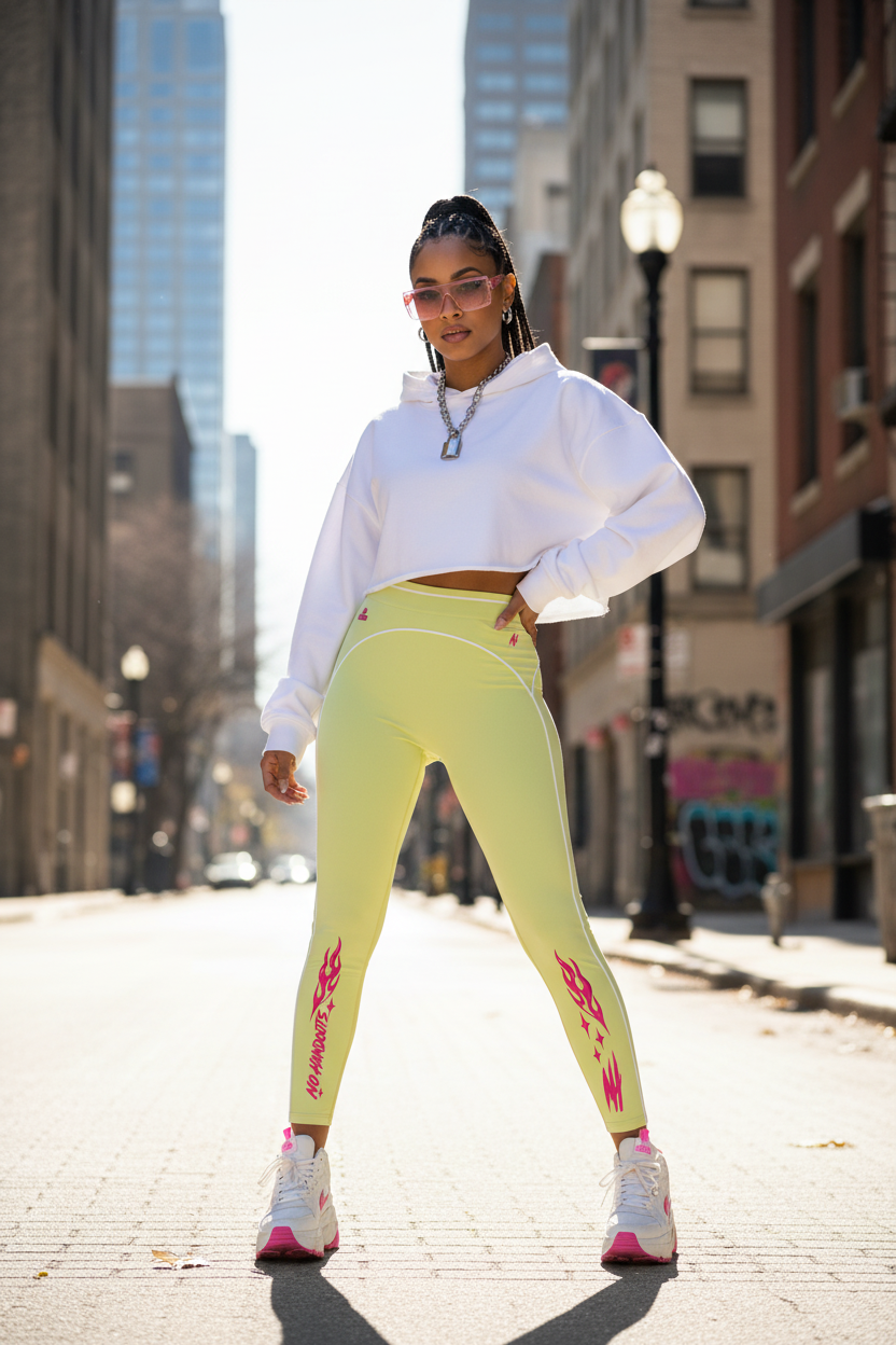 No Handouts Women's High Rise Topstitching Leggings