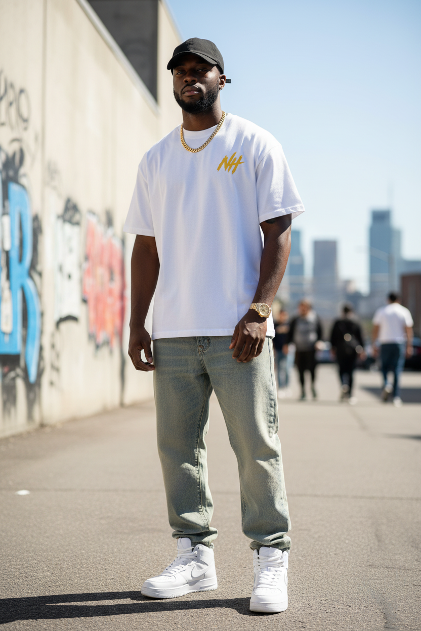 No Handouts — Gold NH Tee