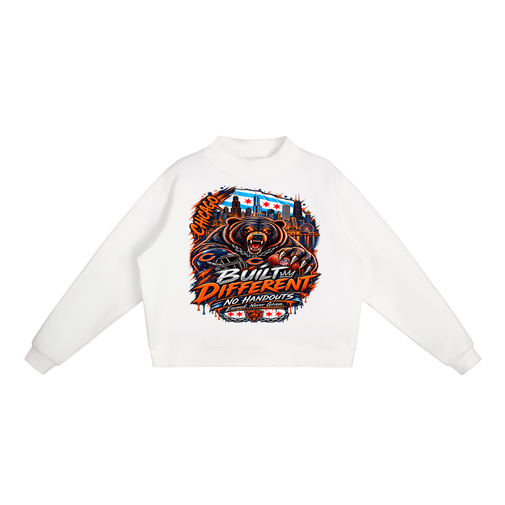 Essential Fleece Mock-Neck Crew Sweatshirt