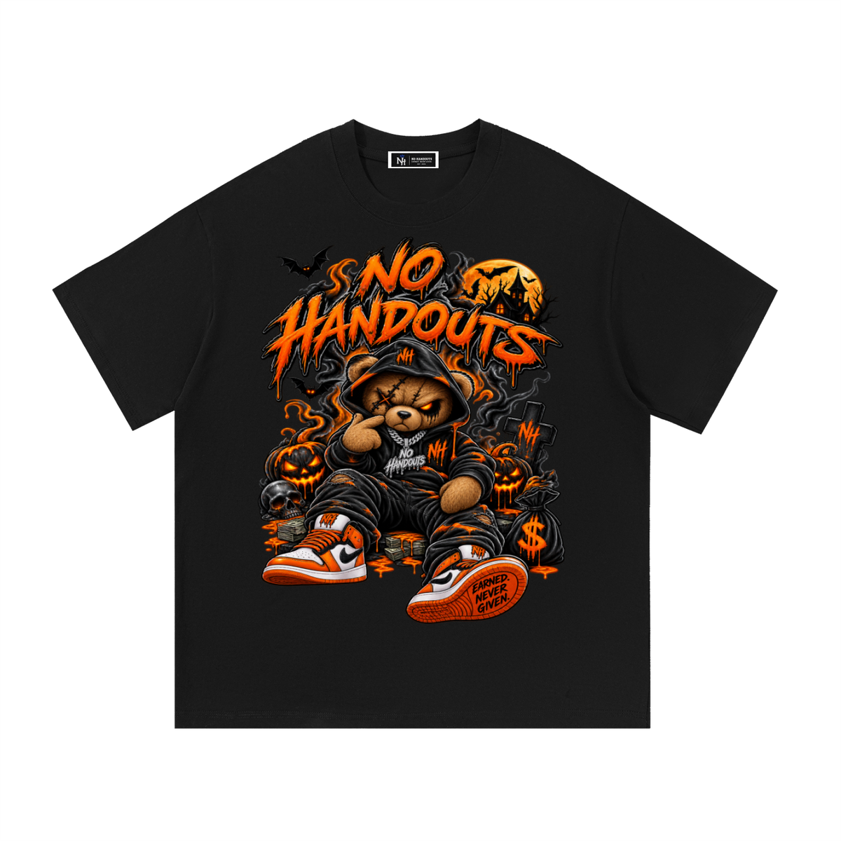 No Handouts — Halloween Bear Tee