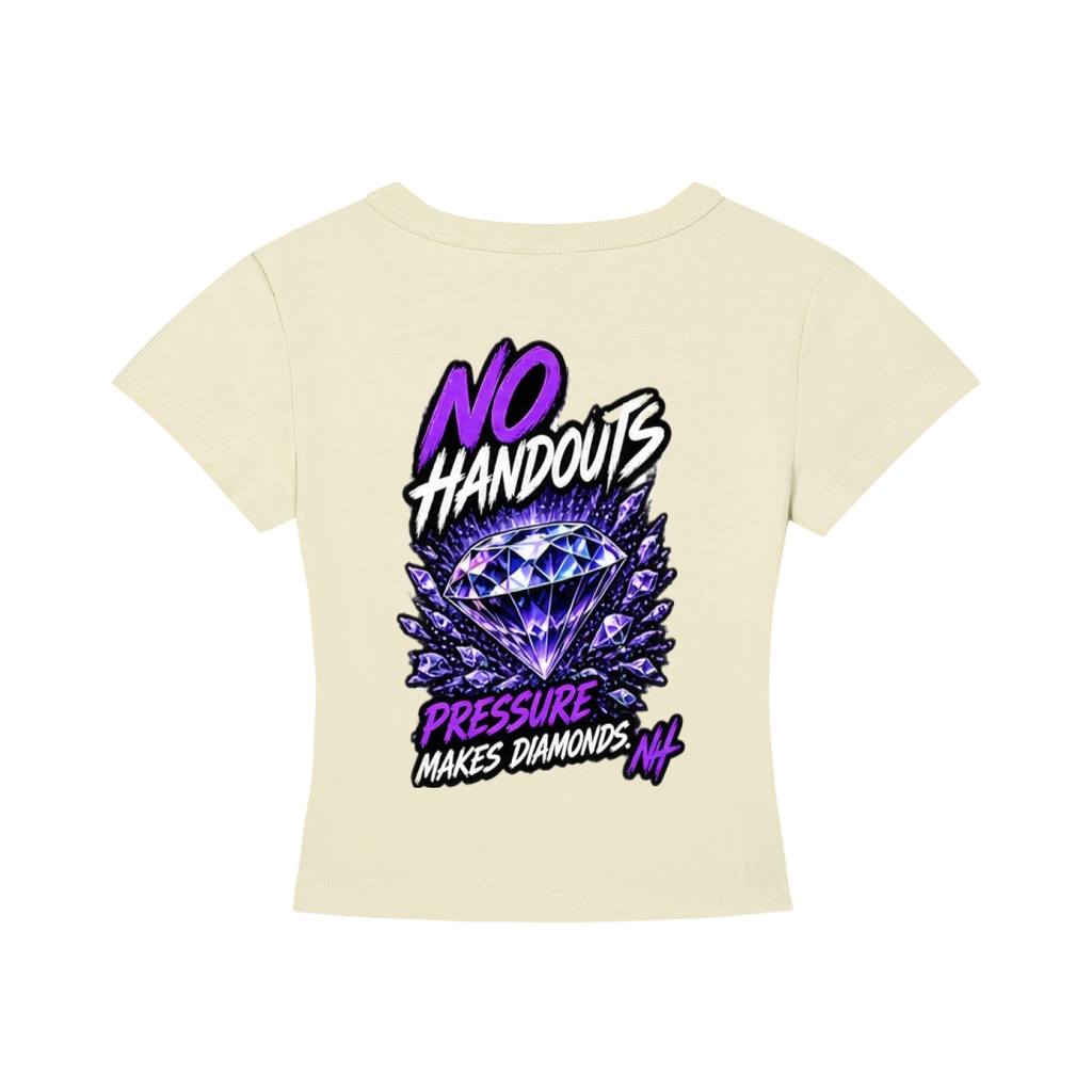 No Handouts Women's Cropped T-Shirt