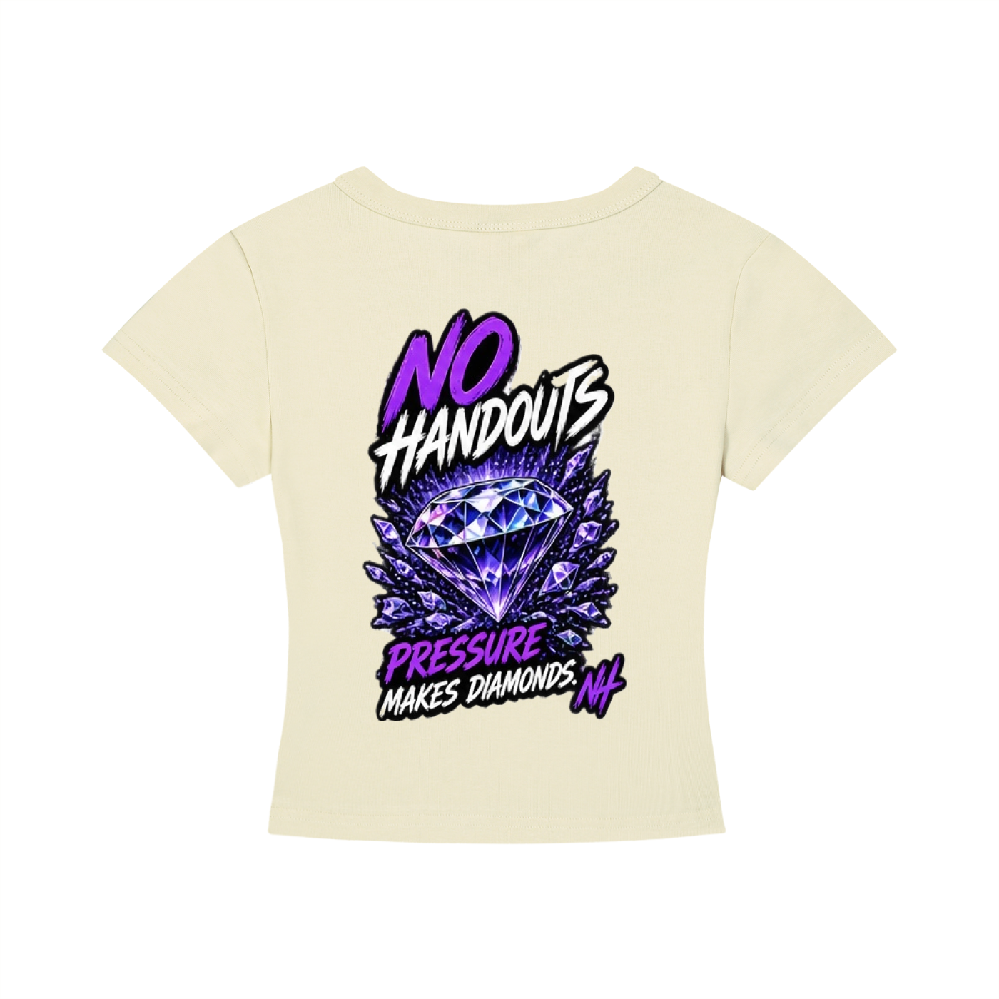 No Handouts Women's Cropped T-Shirt