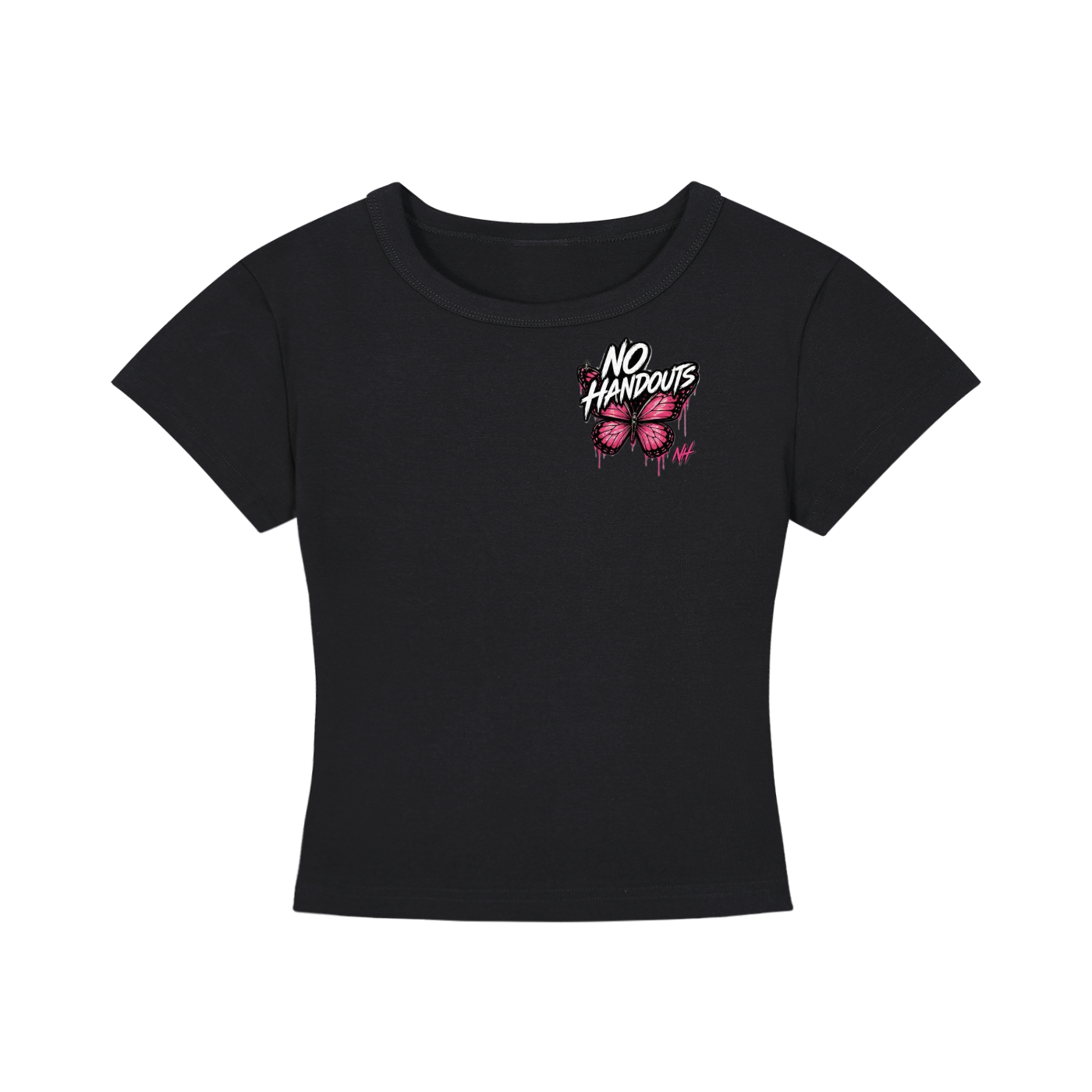 No Handouts Women's Cropped T-Shirt