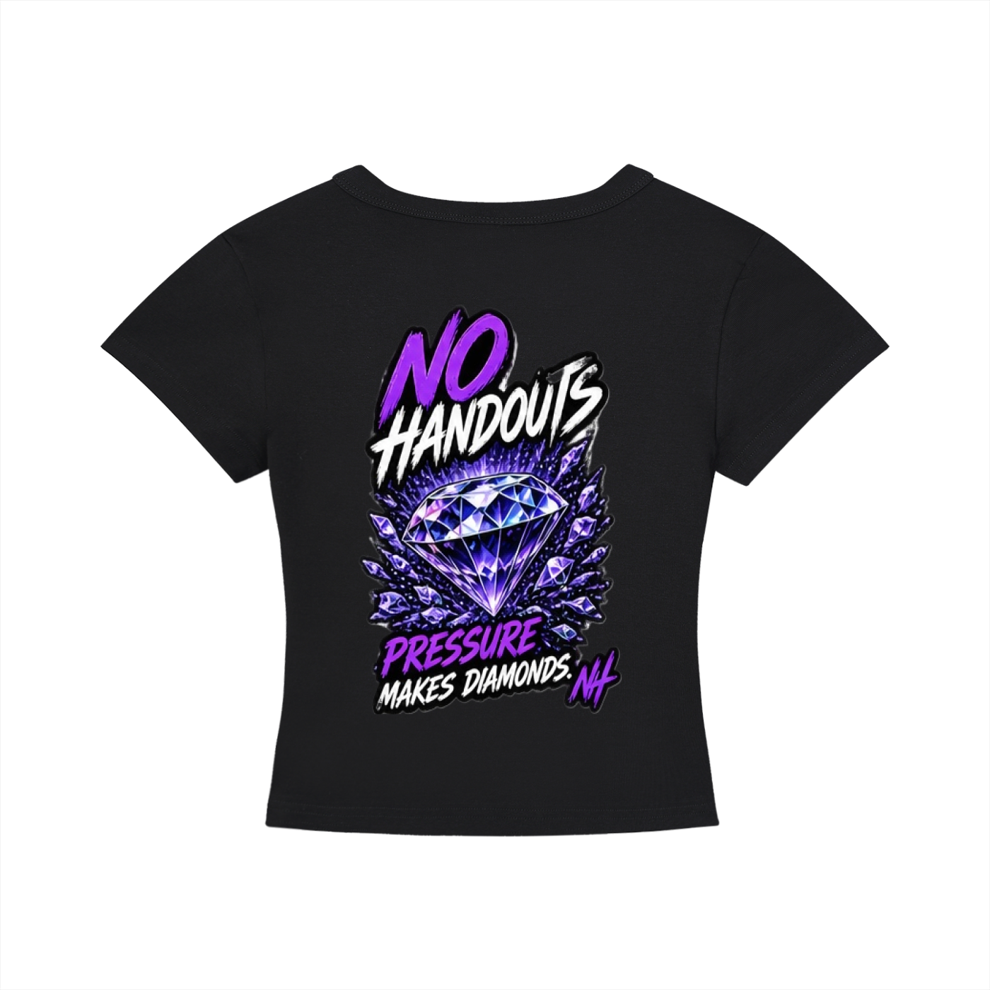 No Handouts Women's Cropped T-Shirt