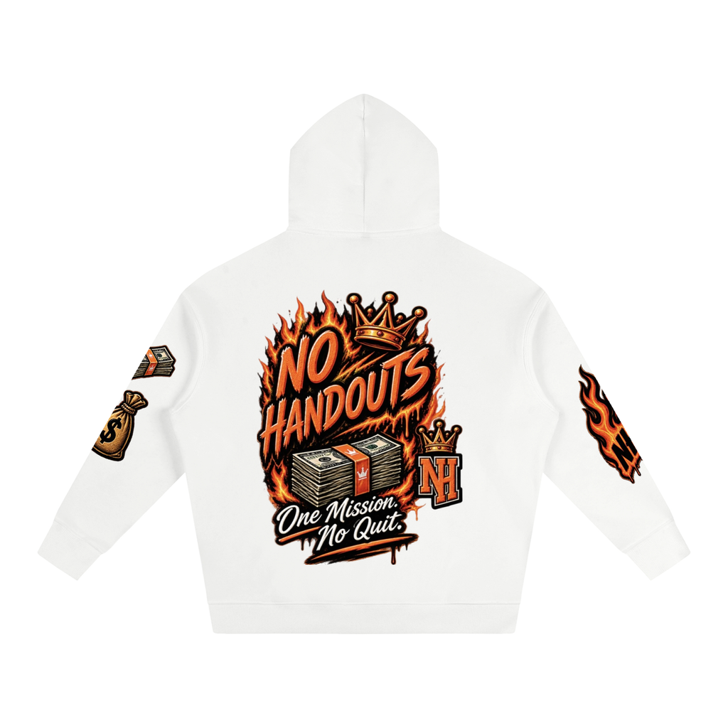 No Handouts Oversize Fleeced Hoodie
