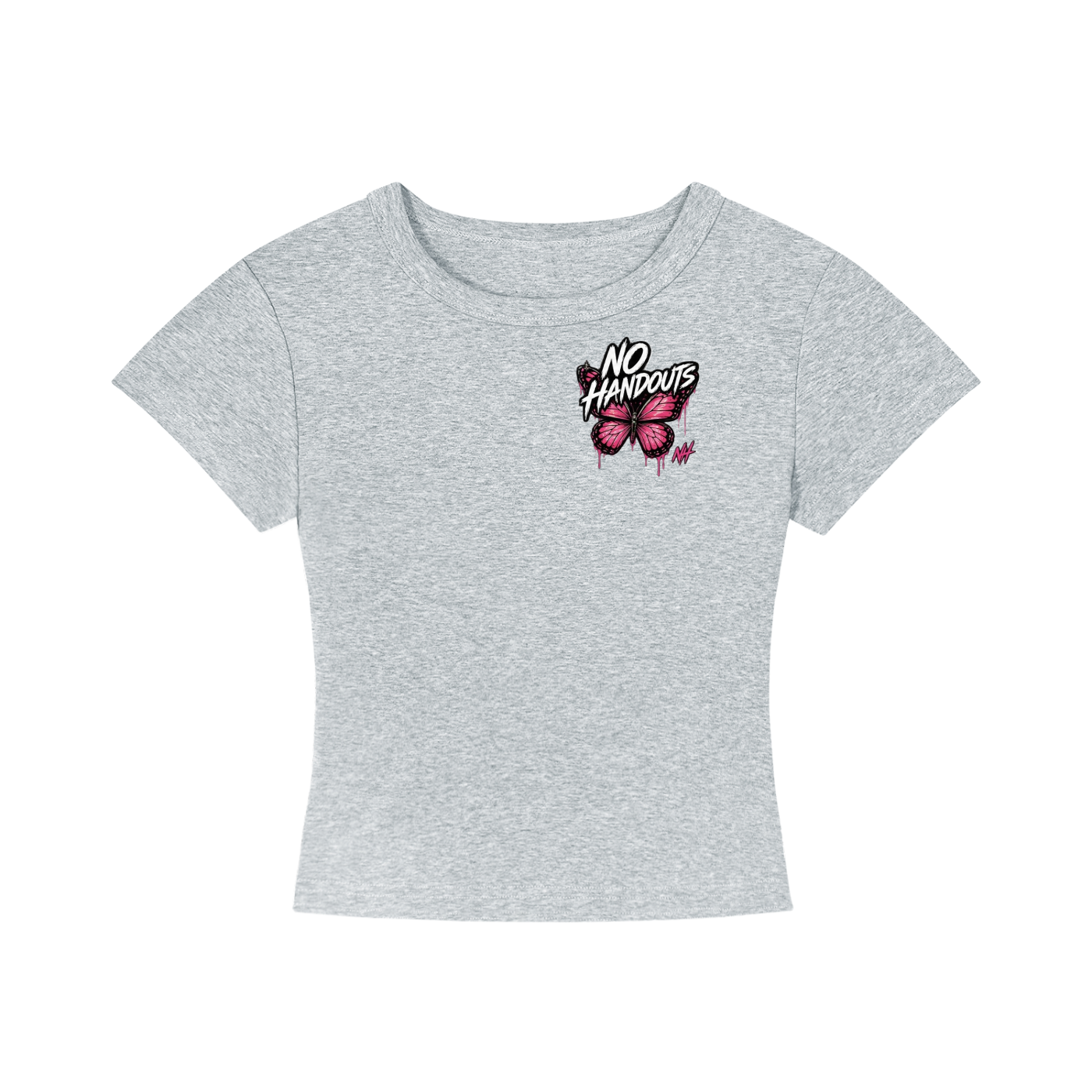 No Handouts Women's Cropped T-Shirt
