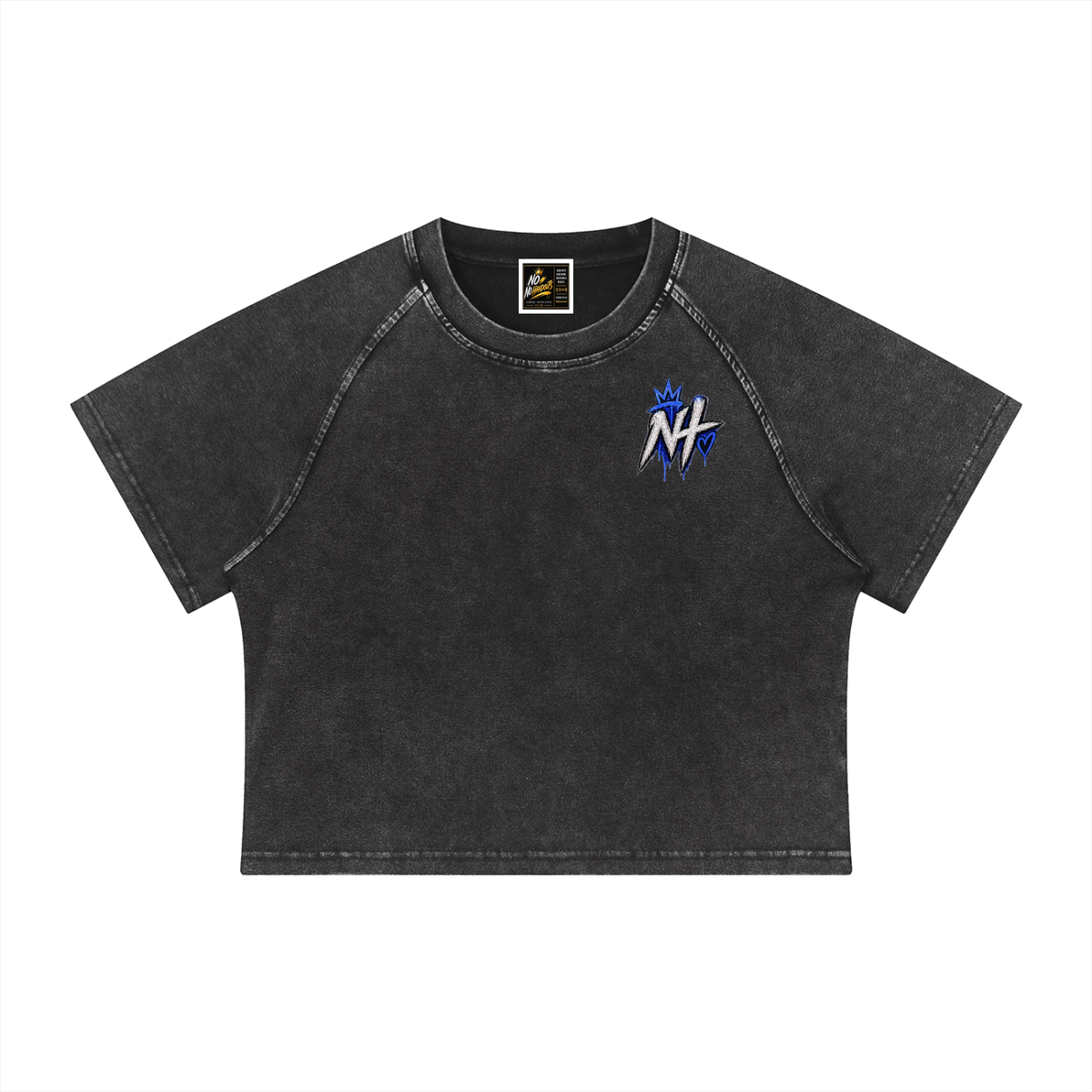 Women's Mineral Wash Raglan Crop T-Shirt