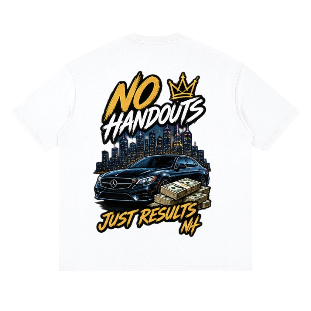 No Handouts Streetwear Loose Drop Shoulder T-Shirt