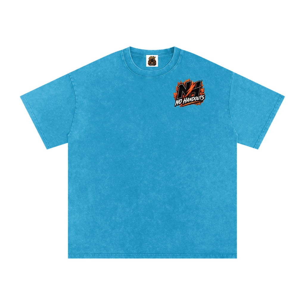 Fall No Handouts Snow Washed Oversized Cotton T-Shirt
