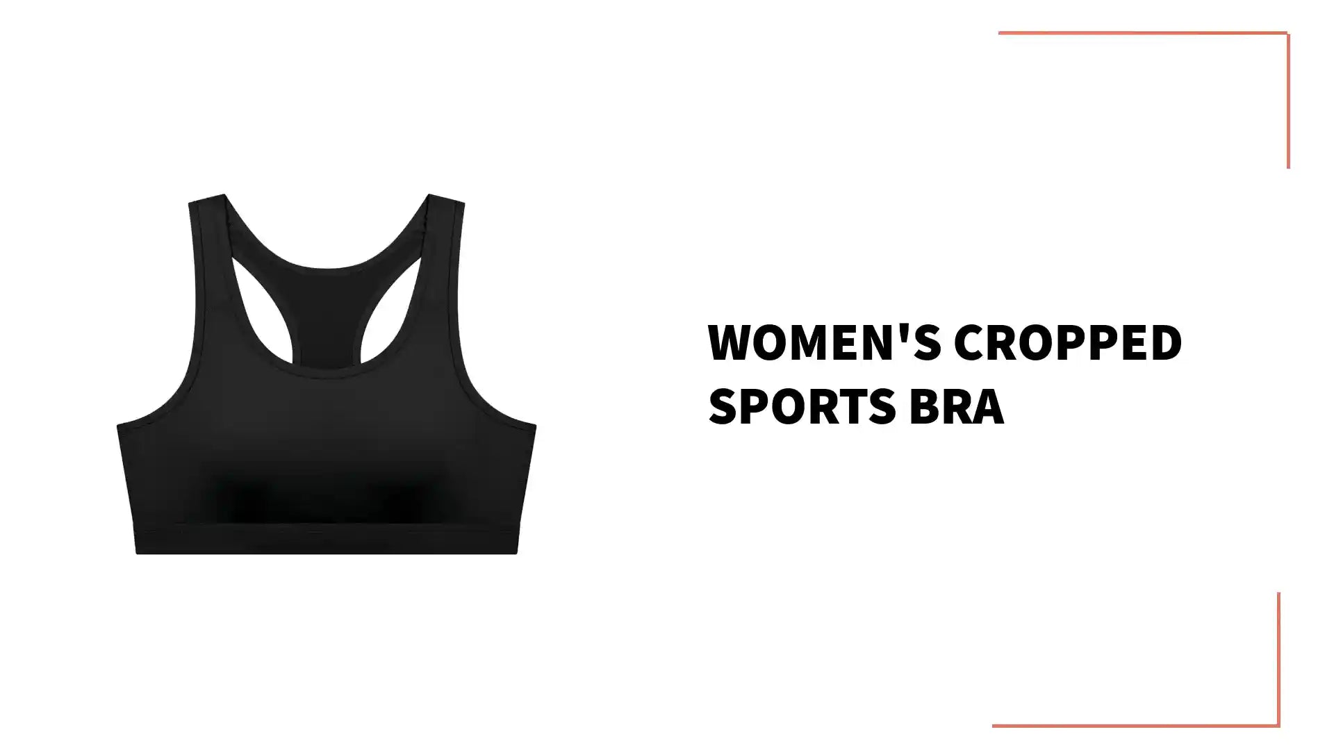 Women's Cropped Sports Bra by@Outfy