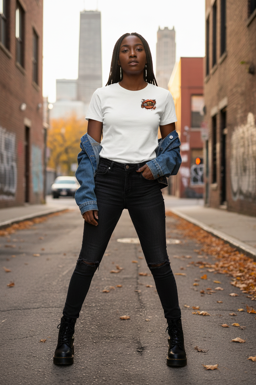 White Tee Front